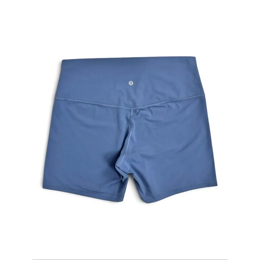 Lululemon Align Shorts 6” High Rise Washed Denim Blue Nulu Sz14 Yoga Athleisure